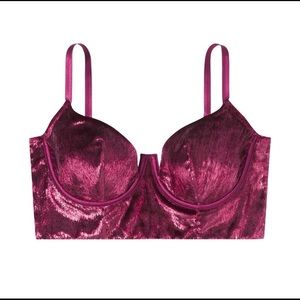 Victoria's Secret Intimates & Sleepwear - Victoria’s Secret velvet long line bra shimmery Victoria's Secret Intimates & Sleepwear - Victoria’s Secret velvet long line bra shimmery